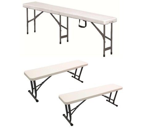 Folding plastic bench - folding, seat