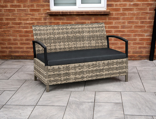 Rattan storage bench outdoor - rattan,