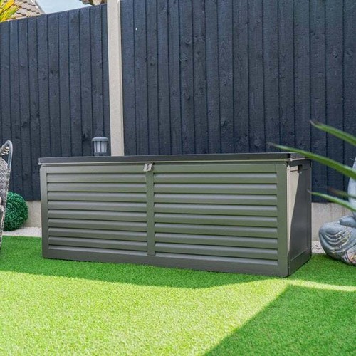 Garden storage box bench wood - storage,