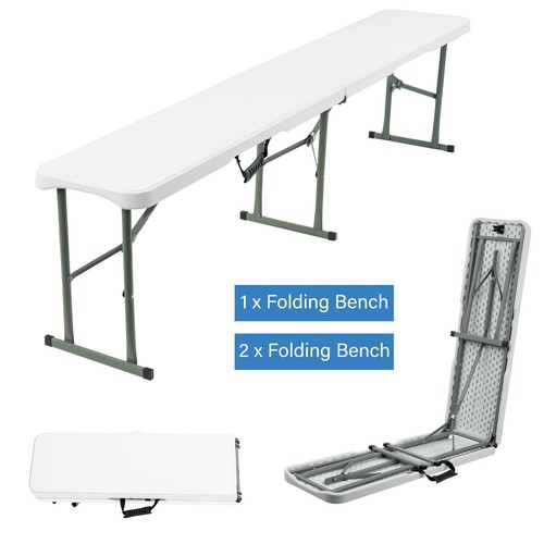 6ft plastic folding bench - folding,