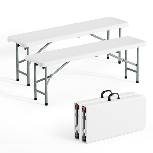 4ft folding bench set - folding, of