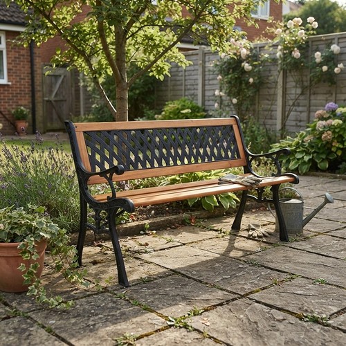 Seater garden bench solid - 3-seater,